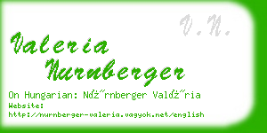 valeria nurnberger business card